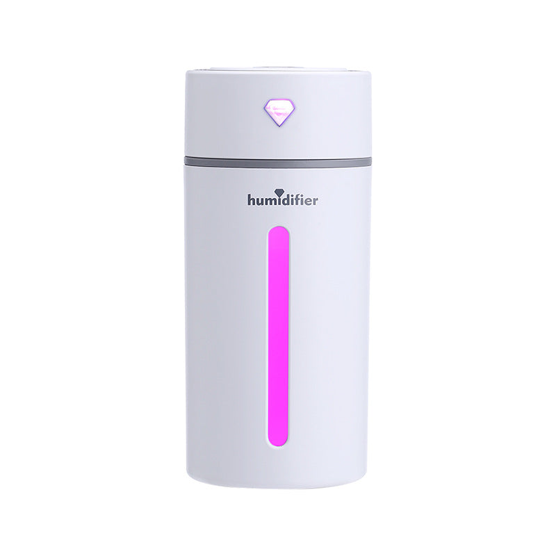Diamond-Shaped Car Humidifier With Colorful Light And Aroma Diffuser