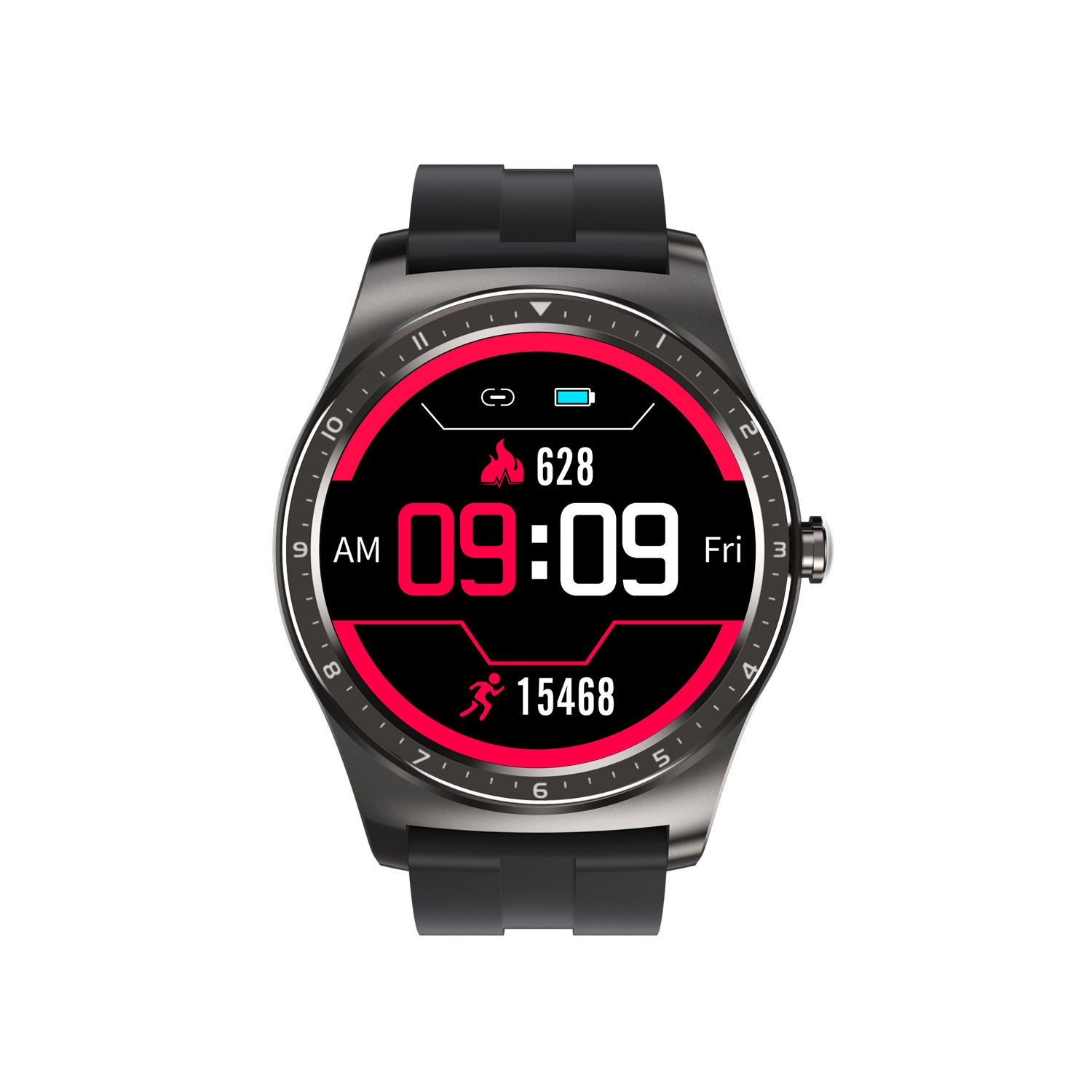 Full-Touch Smart Watch With Heart Rate, Blood Pressure, Sleep, And Fitness Tracking