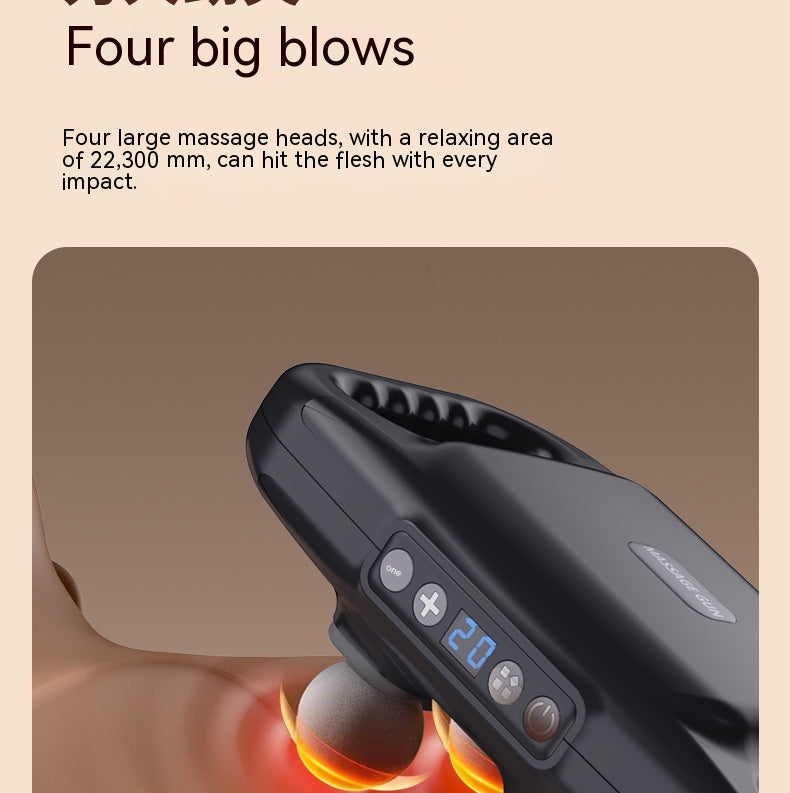 Four-Head High-Frequency Massage Gun For Full Body Relaxation