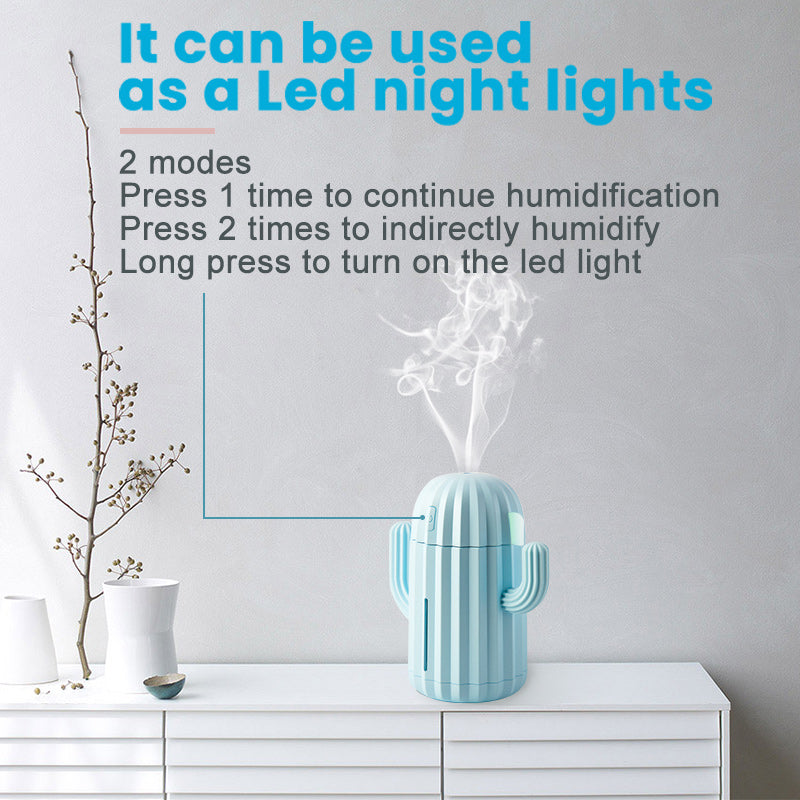 Cactus-Shaped Wireless Rechargeable Humidifier