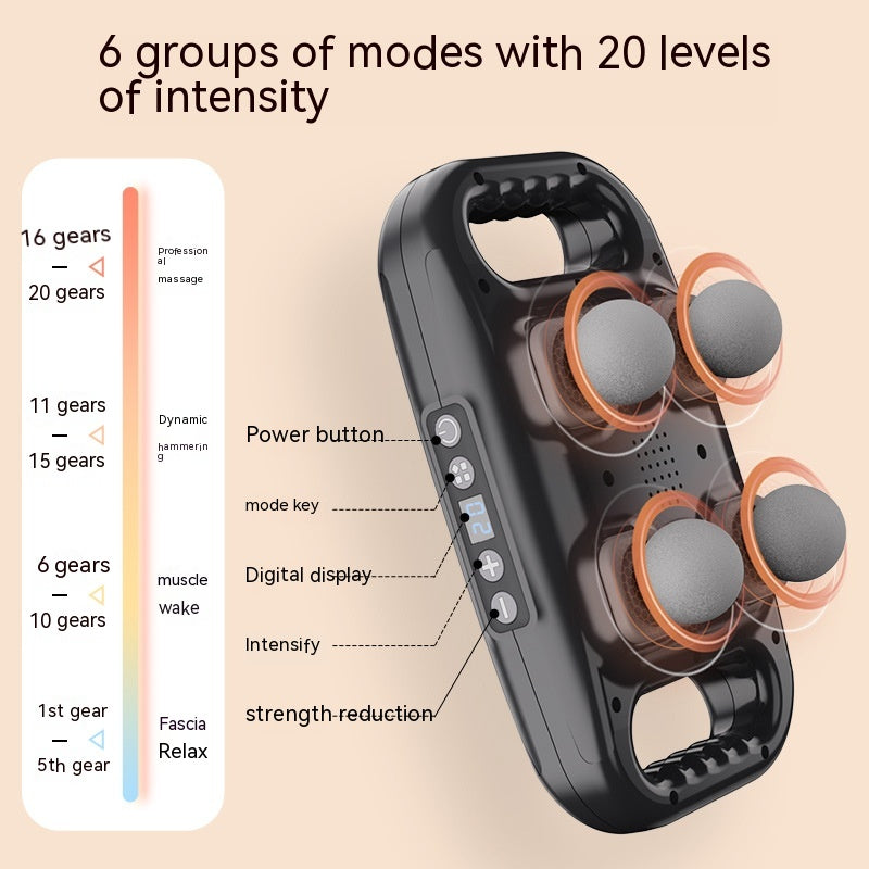 Four-Head High-Frequency Massage Gun For Full Body Relaxation