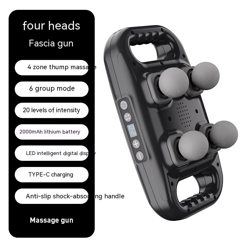 Four-Head High-Frequency Massage Gun For Full Body Relaxation
