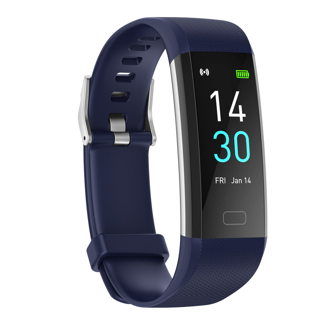 Smart Watch With Heart Rate, Blood Pressure, Steps, And Temperature Tracking