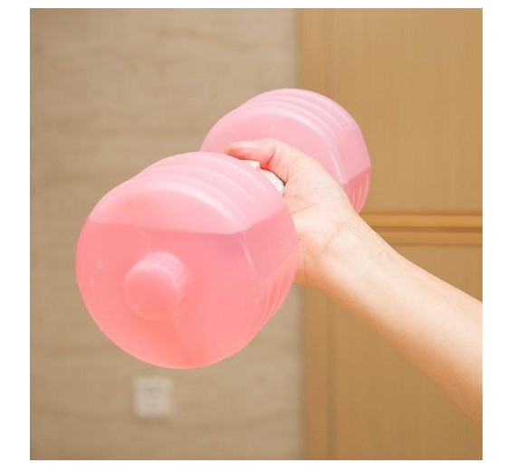 Water Fillable Plastic Dumbbells For Women’s Fitness Training