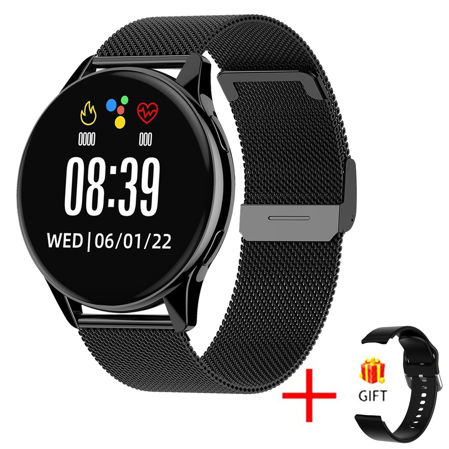 New Round Smart Watch Bluetooth Women Fitness Bracelet