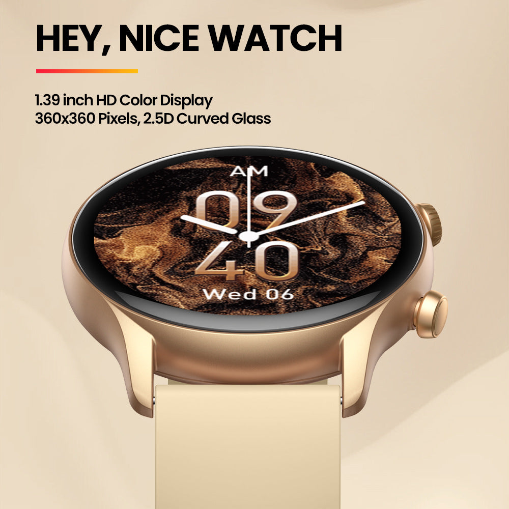Smart Watch With Bluetooth Calling, Heart Rate, Steps, And Fitness Tracking