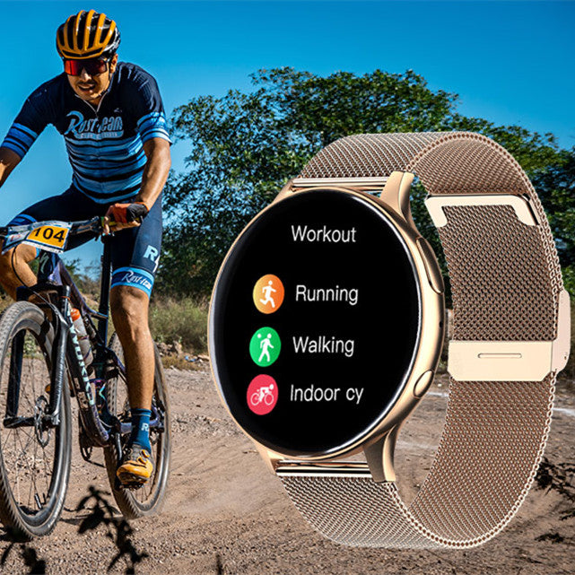 New Round Smart Watch Bluetooth Women Fitness Bracelet