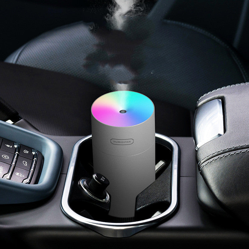 Mini USB Car Humidifier With Colorful Light And Atomizer