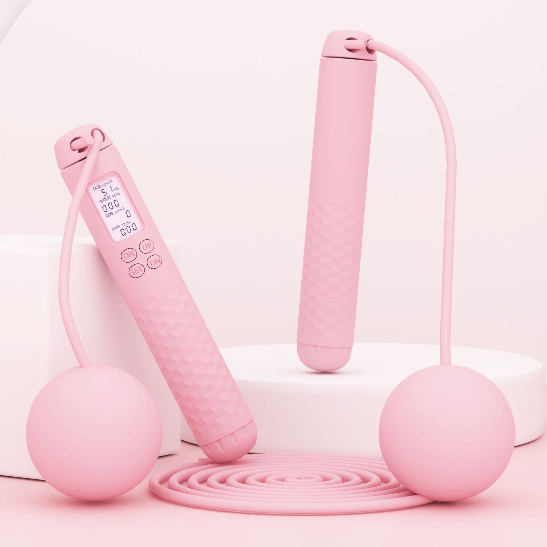 Fitness Exercise Weight Carrying Cordless Counting Jumping Rope