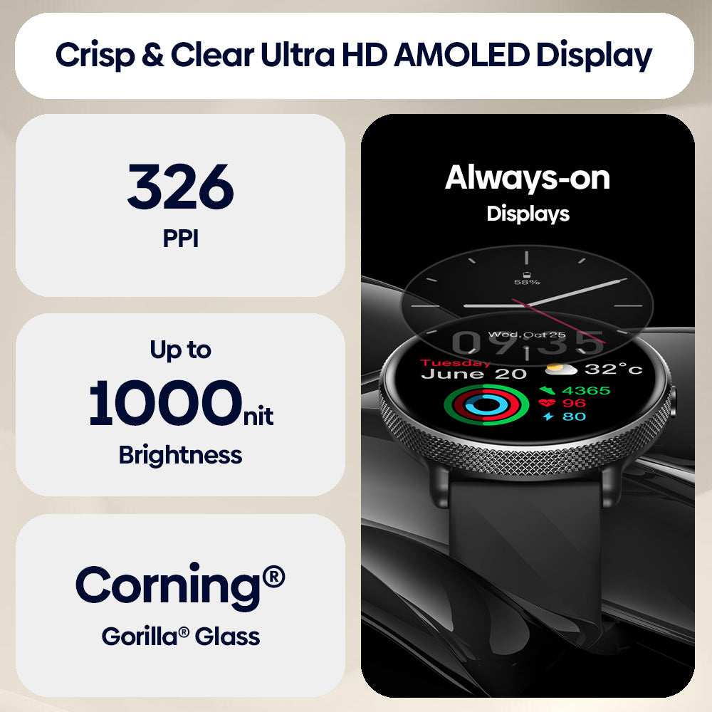 Women’s Smart Watch With Fitness Tracking And 316L Stainless Steel Display